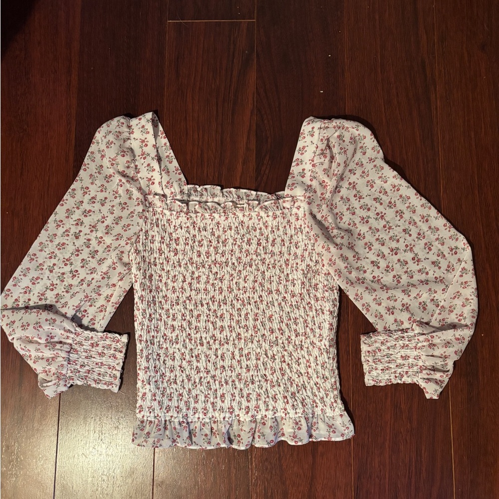 Floral Smocked Blouse